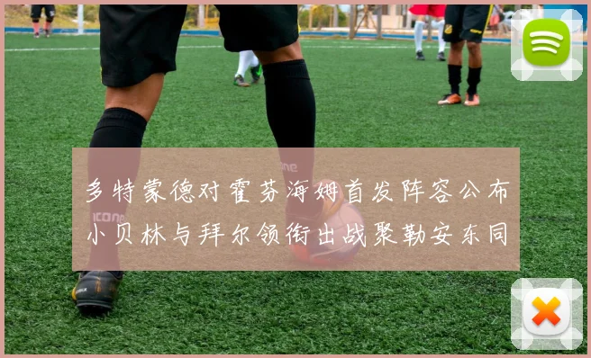 多特蒙德对霍芬海姆首发阵容公布小贝林与拜尔领衔出战聚勒安东同场竞技